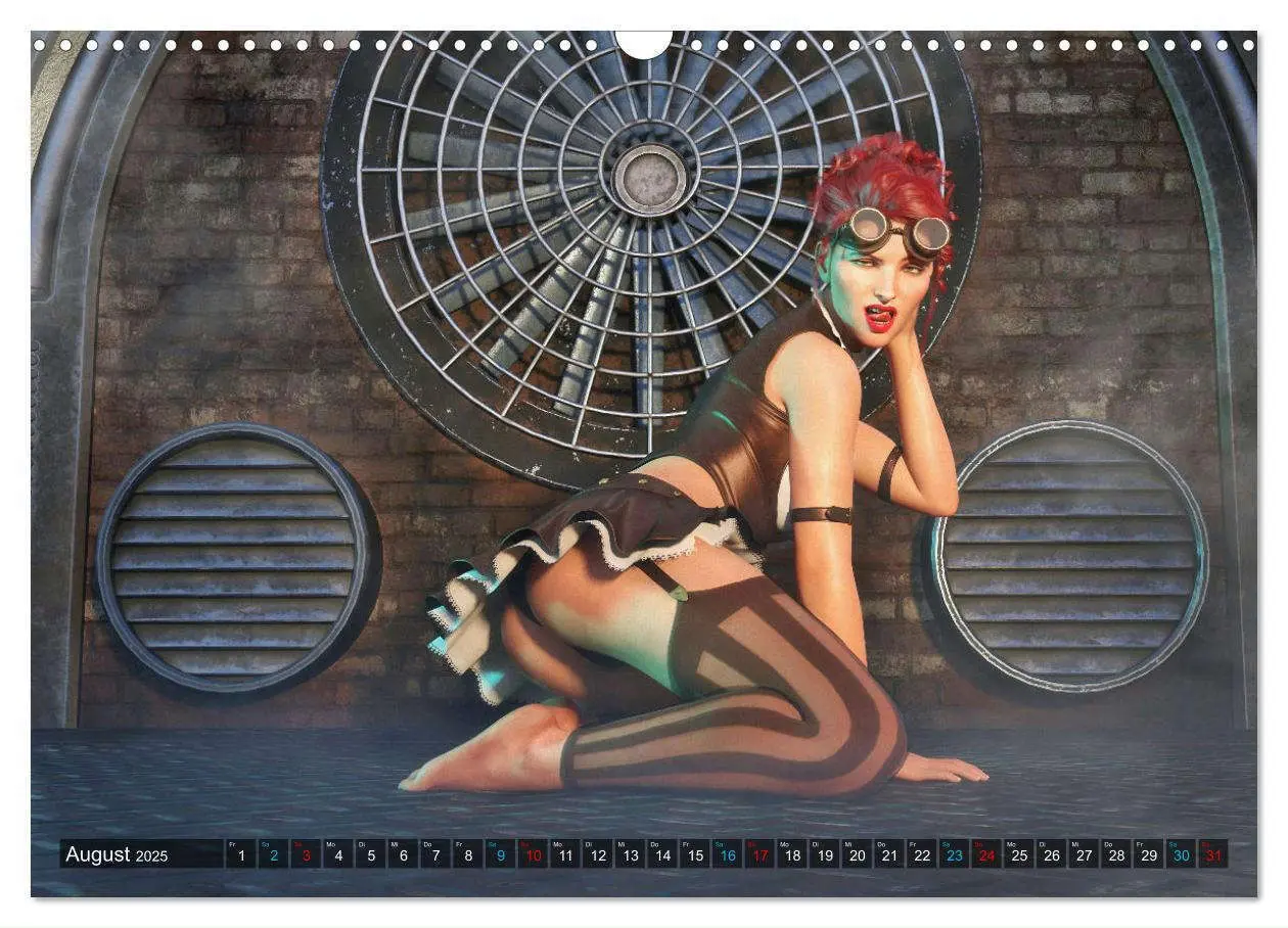 Bild: 9783435024261 | Steampunk Ladys Pin Up (Wandkalender 2025 DIN A3 quer), CALVENDO...