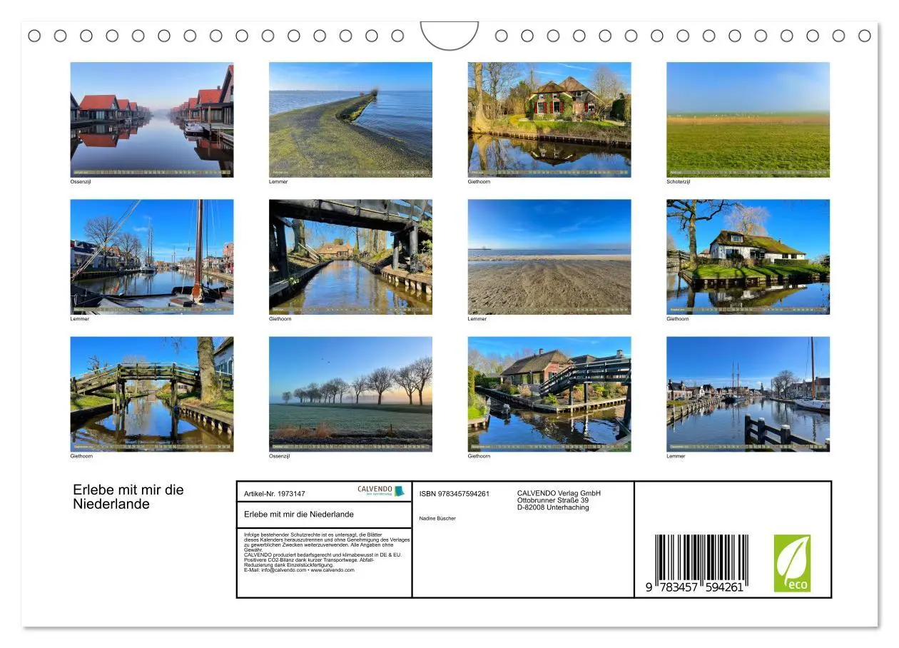 Bild: 9783457594261 | Erlebe mit mir die Niederlande (Wandkalender 2026 DIN A4 quer),...