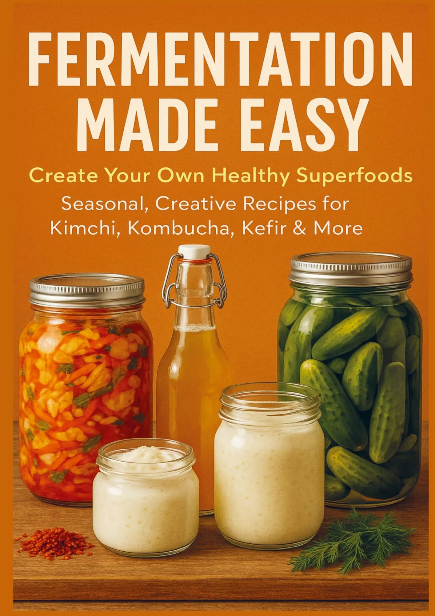 FERMENTATION MADE EASY Create Your Own Healthy Superfoods: Seasonal, Creative Recipes for Kimchi, Kombucha, Kefir & More
