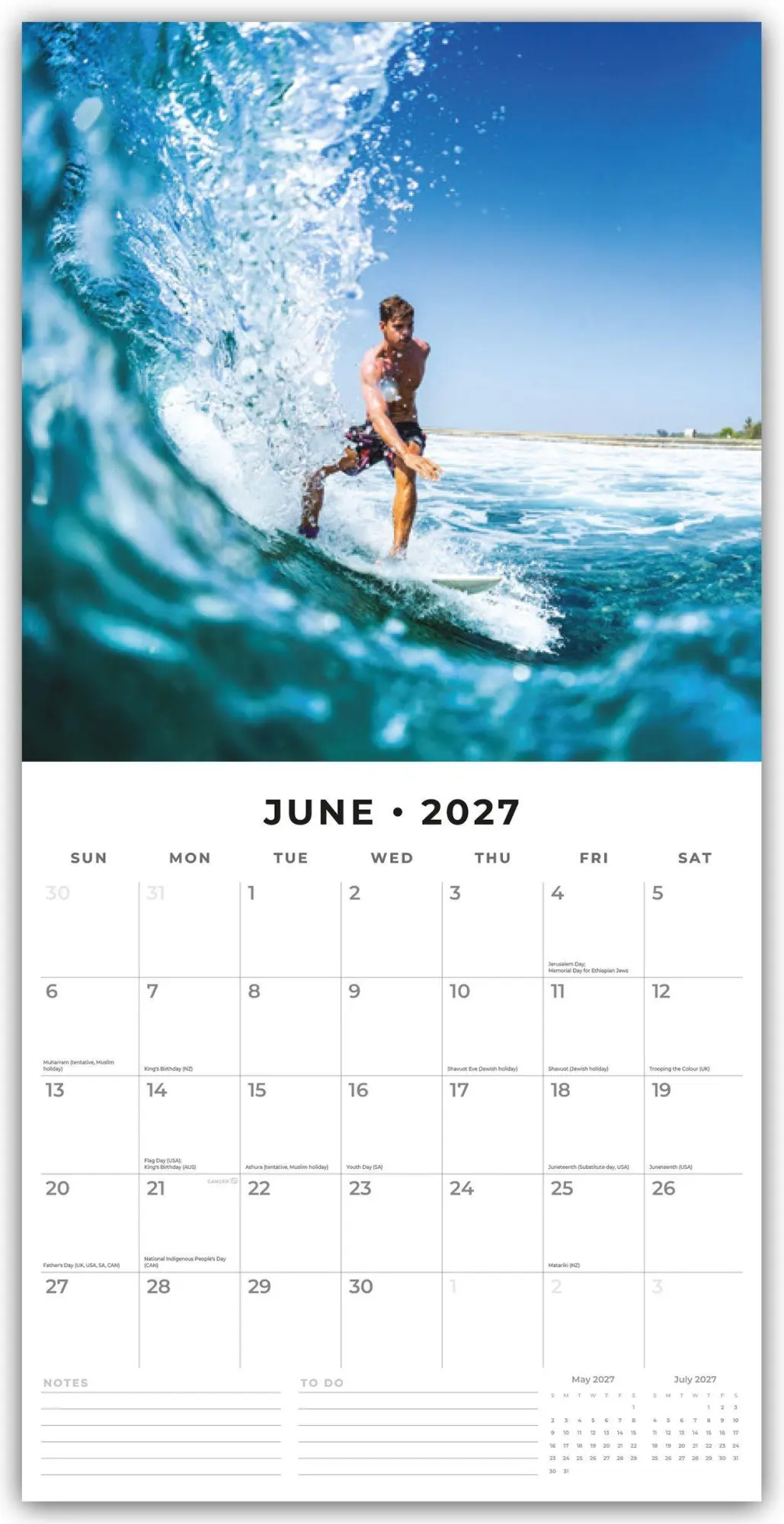 Bild: 9781837014361 | Surfing - Surfen 2027 - 16-Monatskalender | Robin Red | Kalender