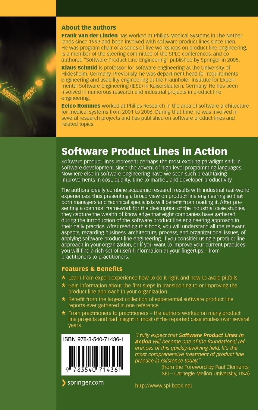 Rückseite: 9783540714361 | Software Product Lines in Action | Frank J. van der Linden (u. a.)