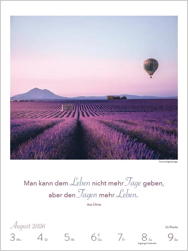 Bild: 9783731884361 | Literaturkalender Lebensweisheiten 2026 | Verlag Korsch | Kalender