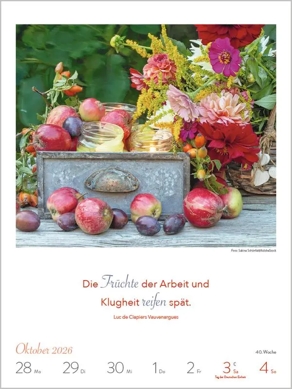 Bild: 9783731884361 | Literaturkalender Lebensweisheiten 2026 | Verlag Korsch | Kalender