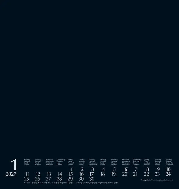 Bild: 9783819304361 | Foto-Malen-Basteln Bastelkalender schwarz groß 2027 | Verlag Korsch