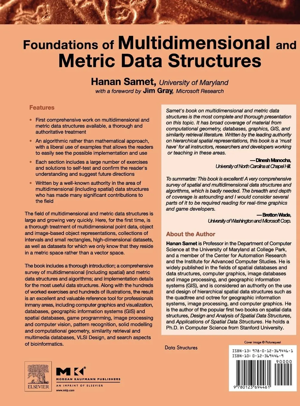 Rückseite: 9780123694461 | Foundations of Multidimensional and Metric Data Structures | Samet