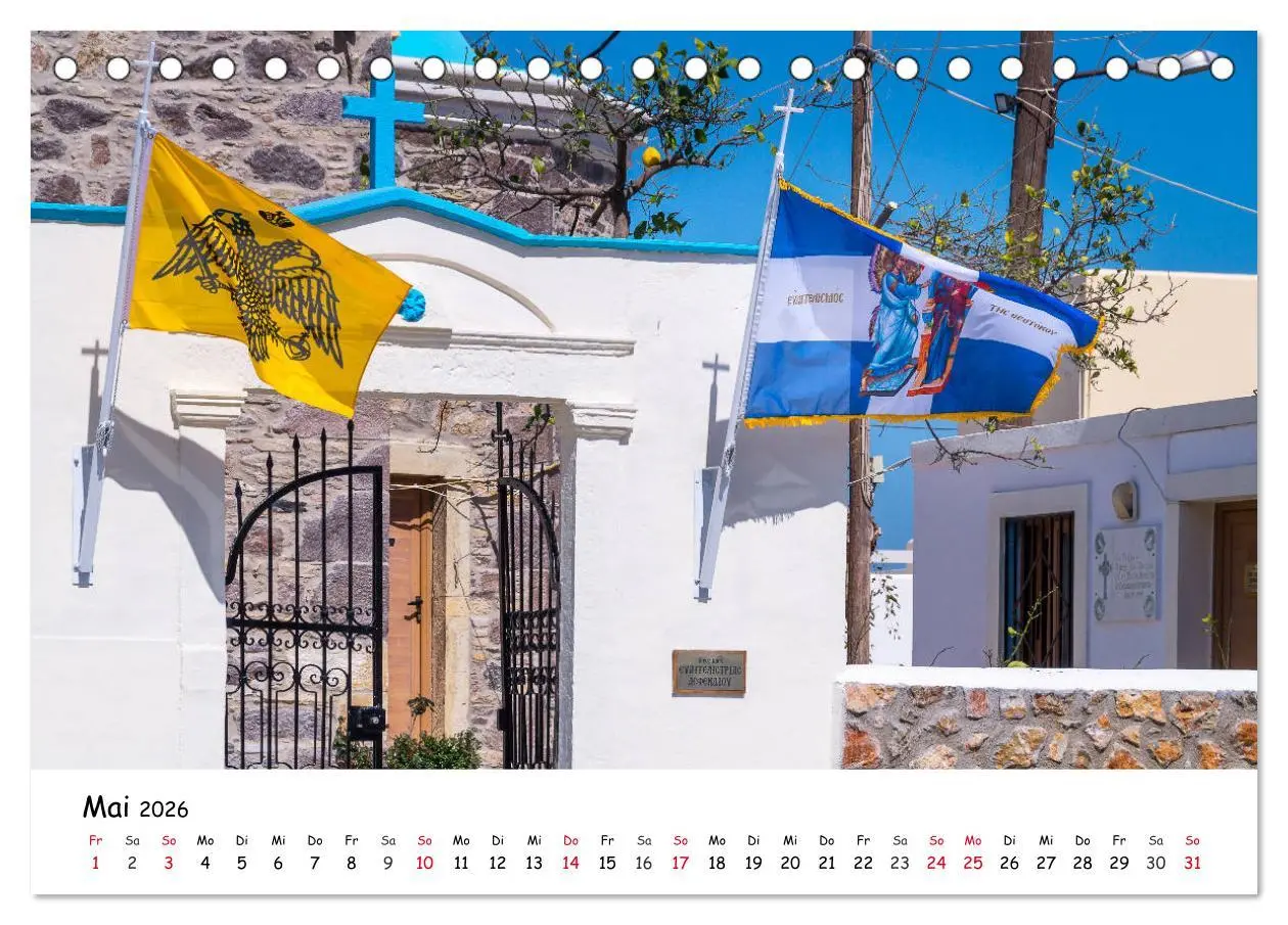 Bild: 9783457644461 | Kos 2026 (Tischkalender 2026 DIN A5 quer), CALVENDO Monatskalender