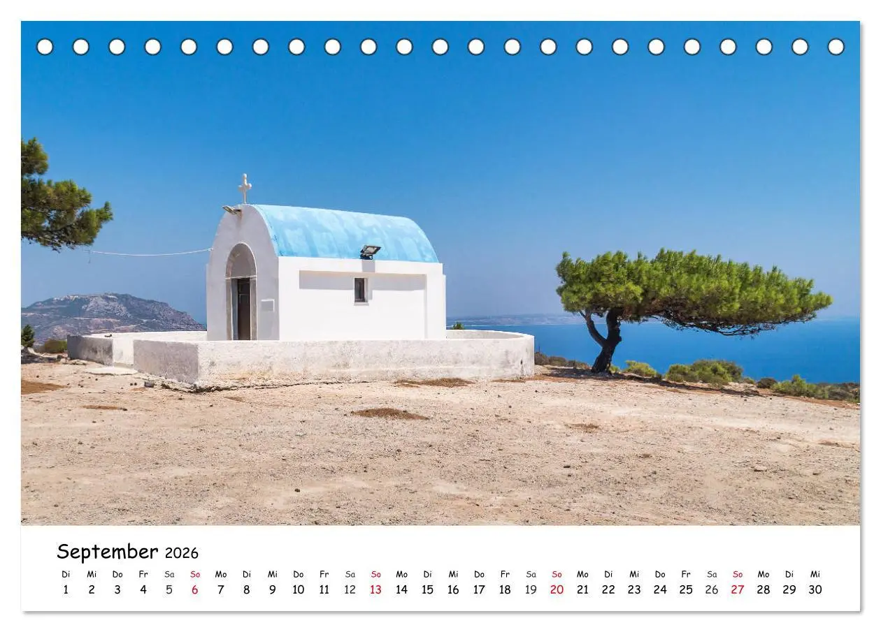 Bild: 9783457644461 | Kos 2026 (Tischkalender 2026 DIN A5 quer), CALVENDO Monatskalender