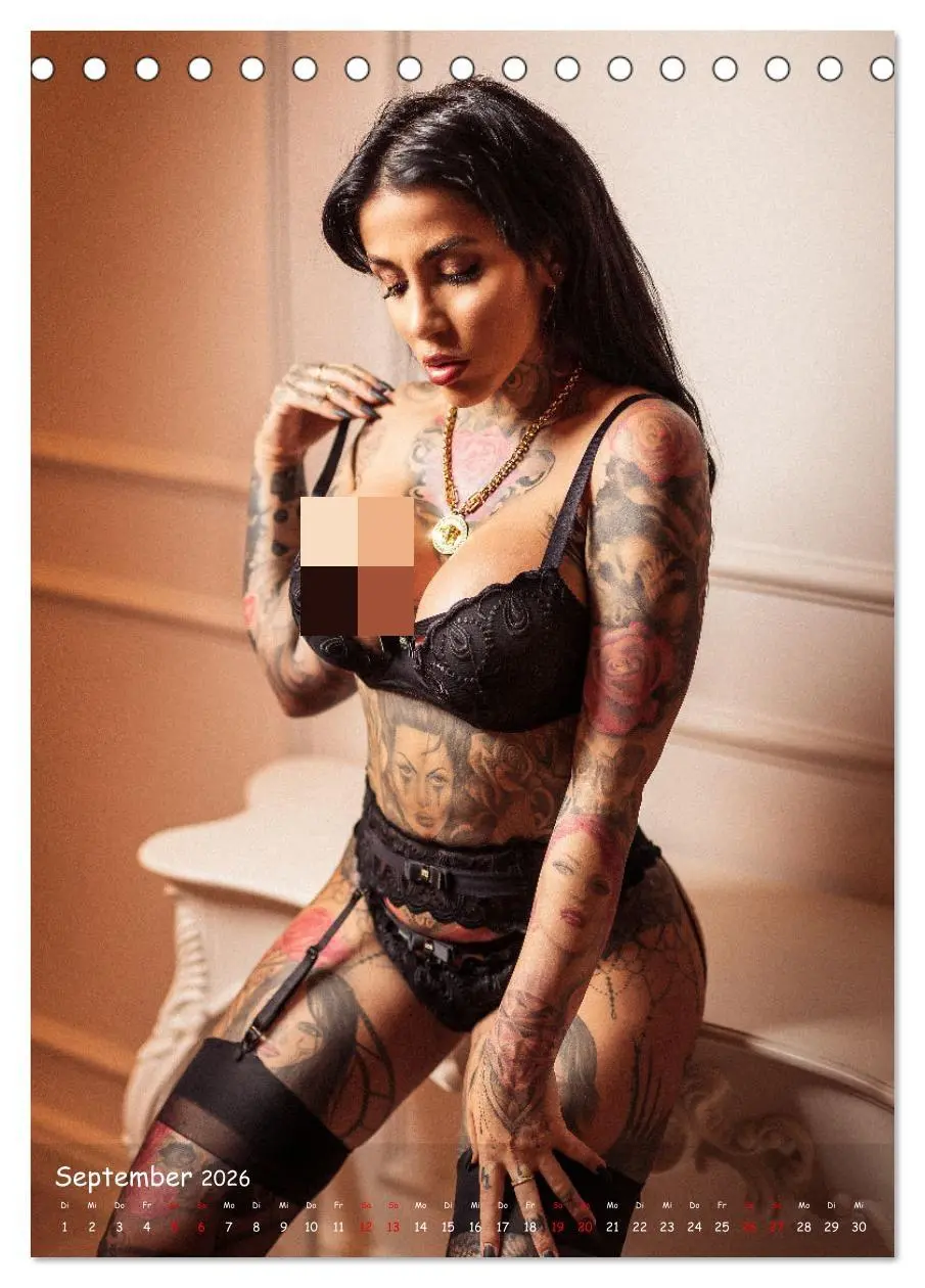 Bild: 9783516354461 | Jenny - Erotic Tattoo Girl (Tischkalender 2026 DIN A5 hoch),...