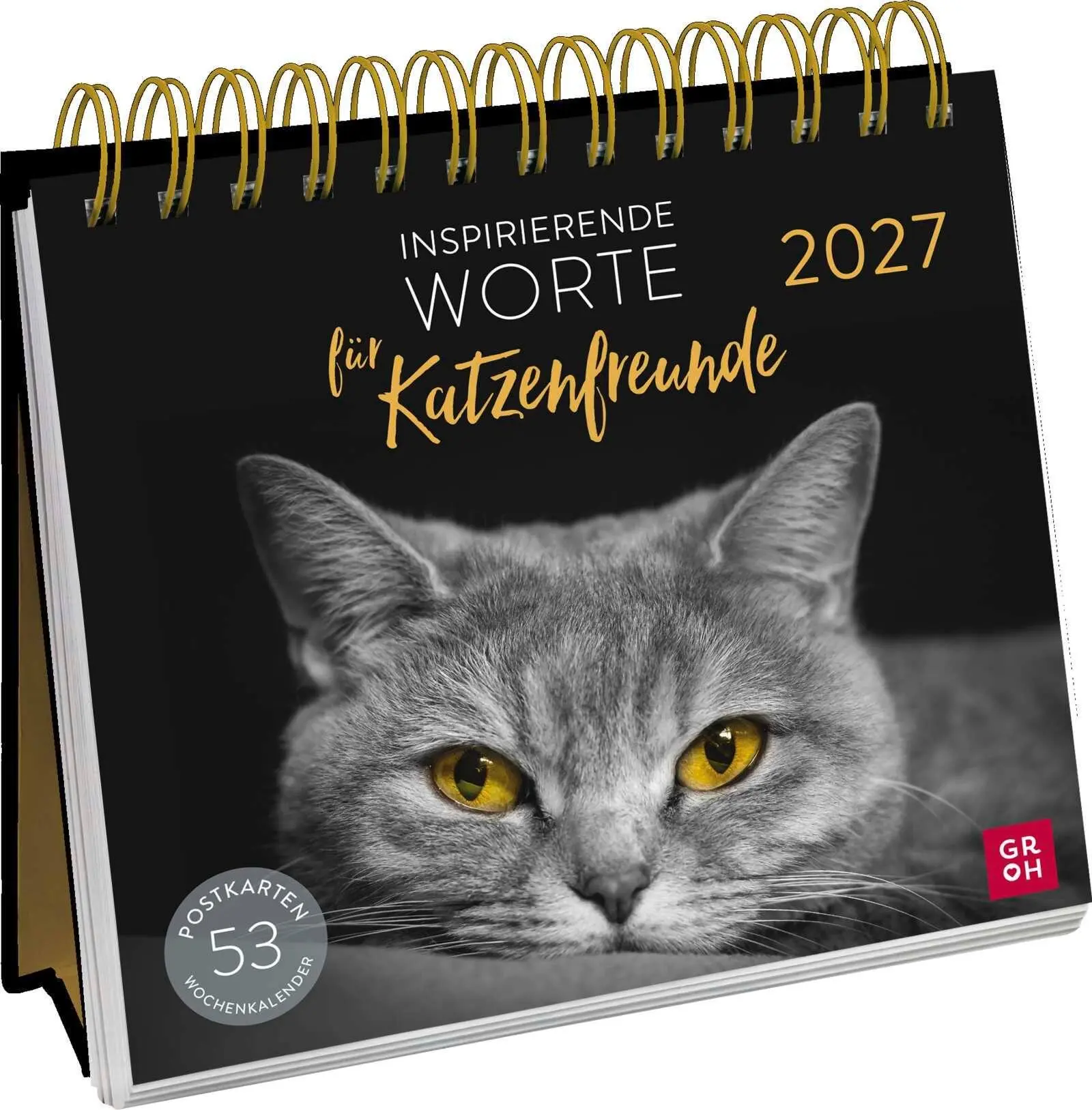 Cover: 4036442014561 | Postkartenkalender 2027: Inspirierende Worte für Katzenfreunde | 54 S.