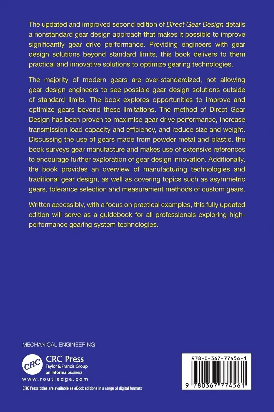 Rückseite: 9780367774561 | Direct Gear Design | Alexander L. Kapelevich | Taschenbuch | Englisch
