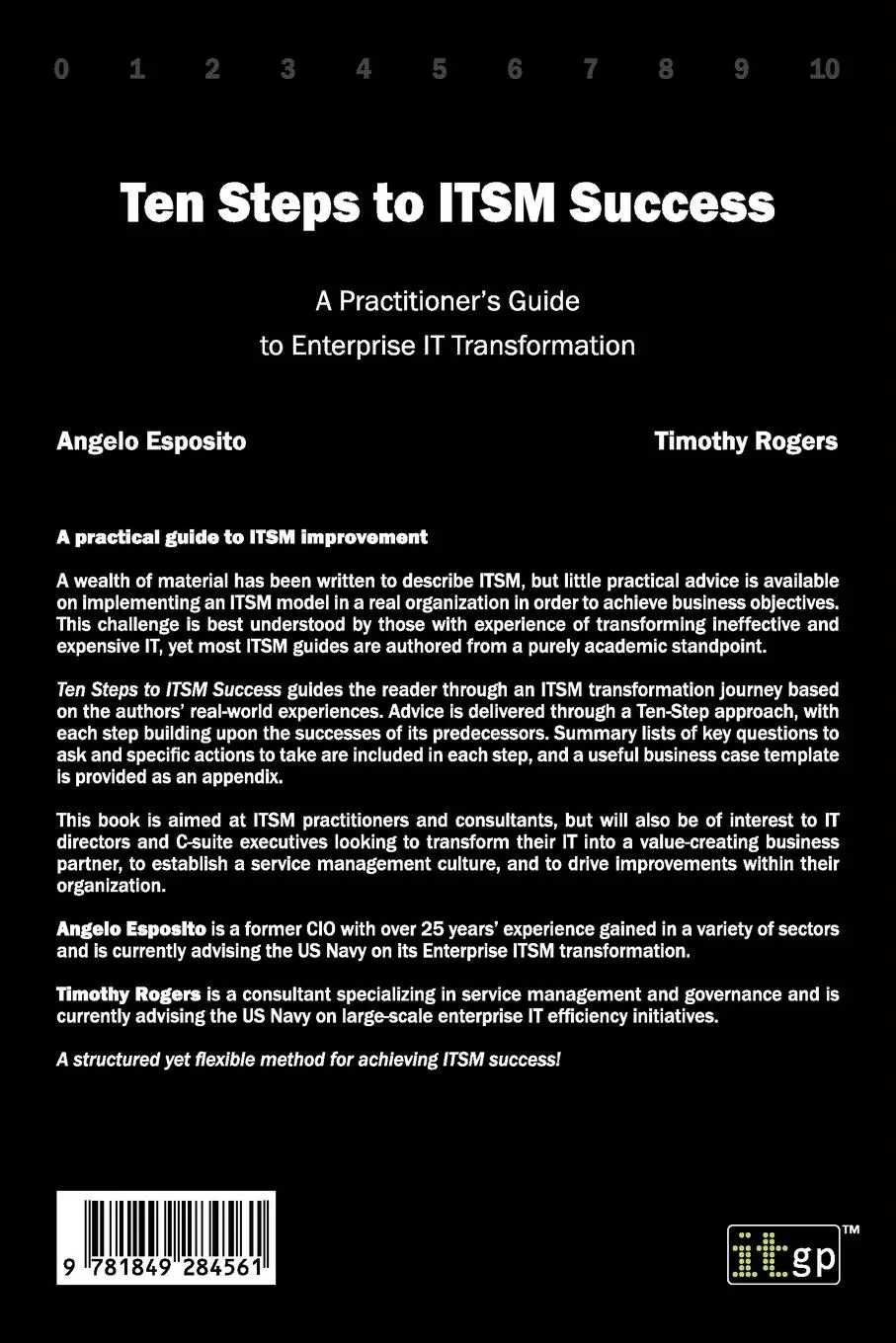 Rückseite: 9781849284561 | Ten Steps to ITSM Success | It Governance (u. a.) | Taschenbuch | 2013