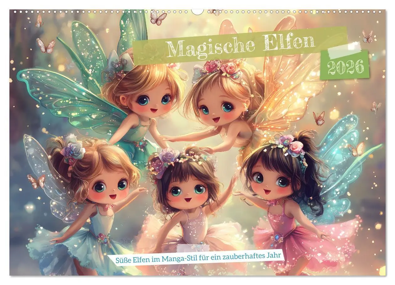 Cover: 9783457324561 | Magische Elfen - Süße Elfen im Manga-Stil für ein zauberhaftes Jahr...
