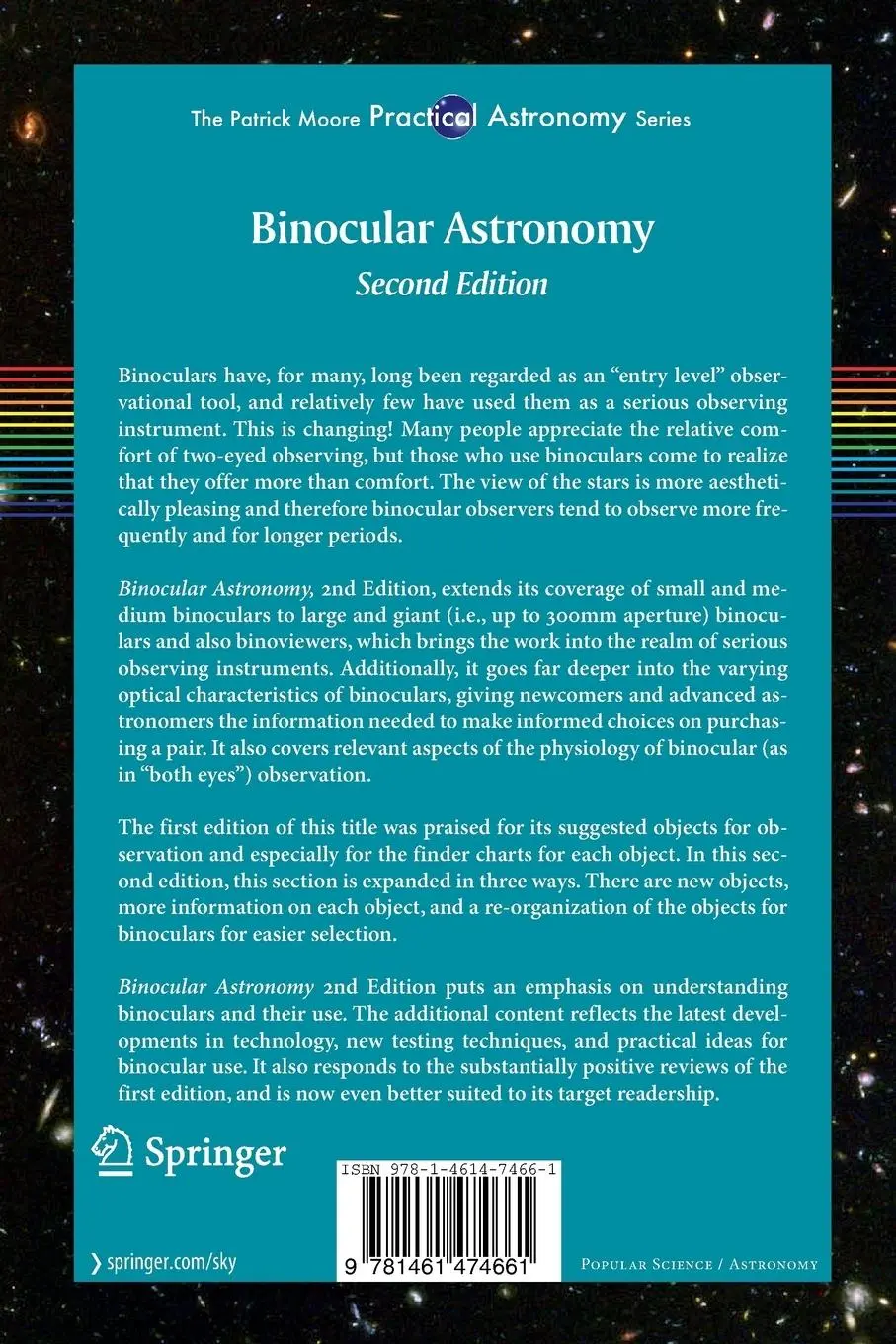 Rückseite: 9781461474661 | Binocular Astronomy | Stephen Tonkin | Taschenbuch | Paperback | xxv