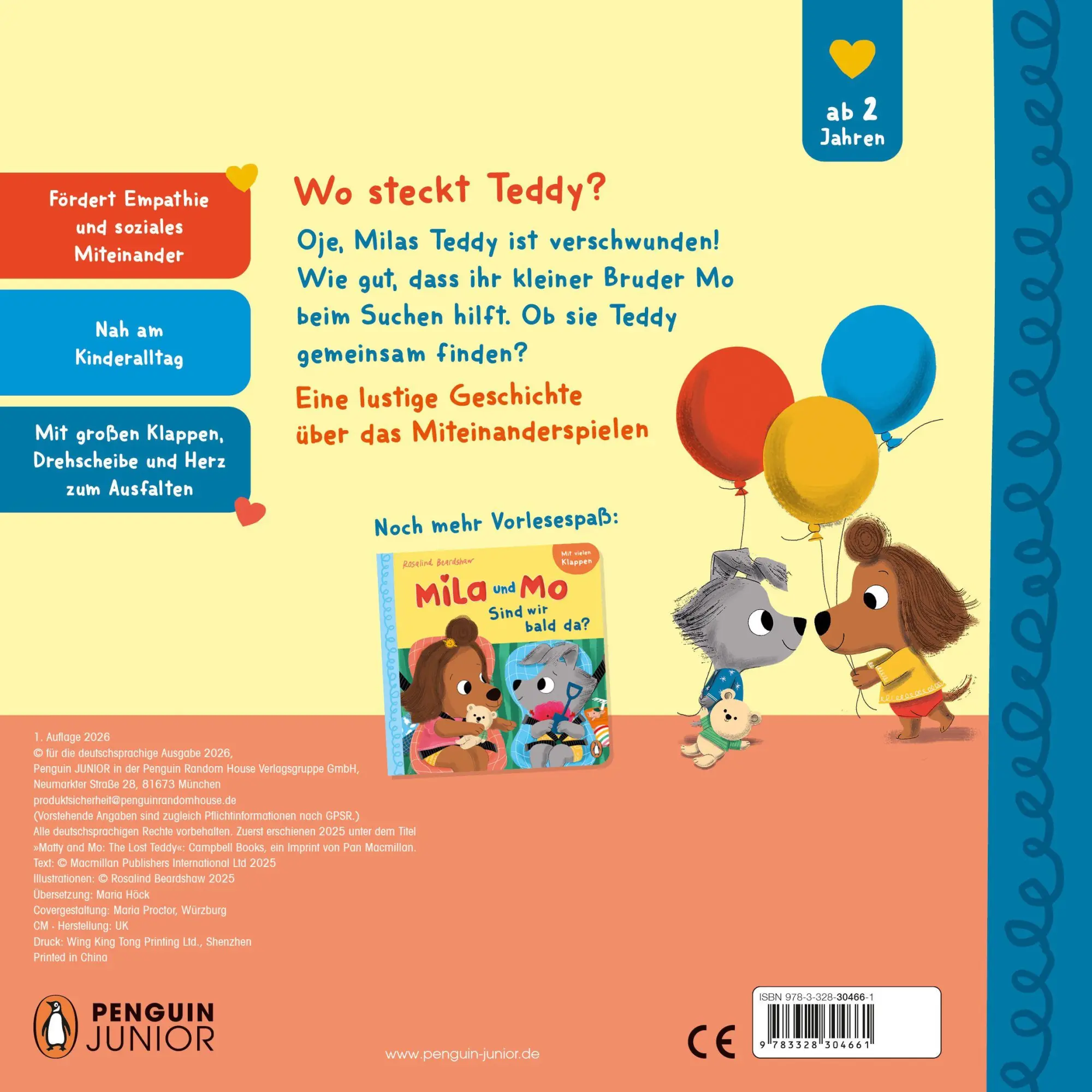 Bild: 9783328304661 | Mila und Mo - Wo ist Teddy? | Rosalind Beardshaw | Buch | 10 S. | 2026
