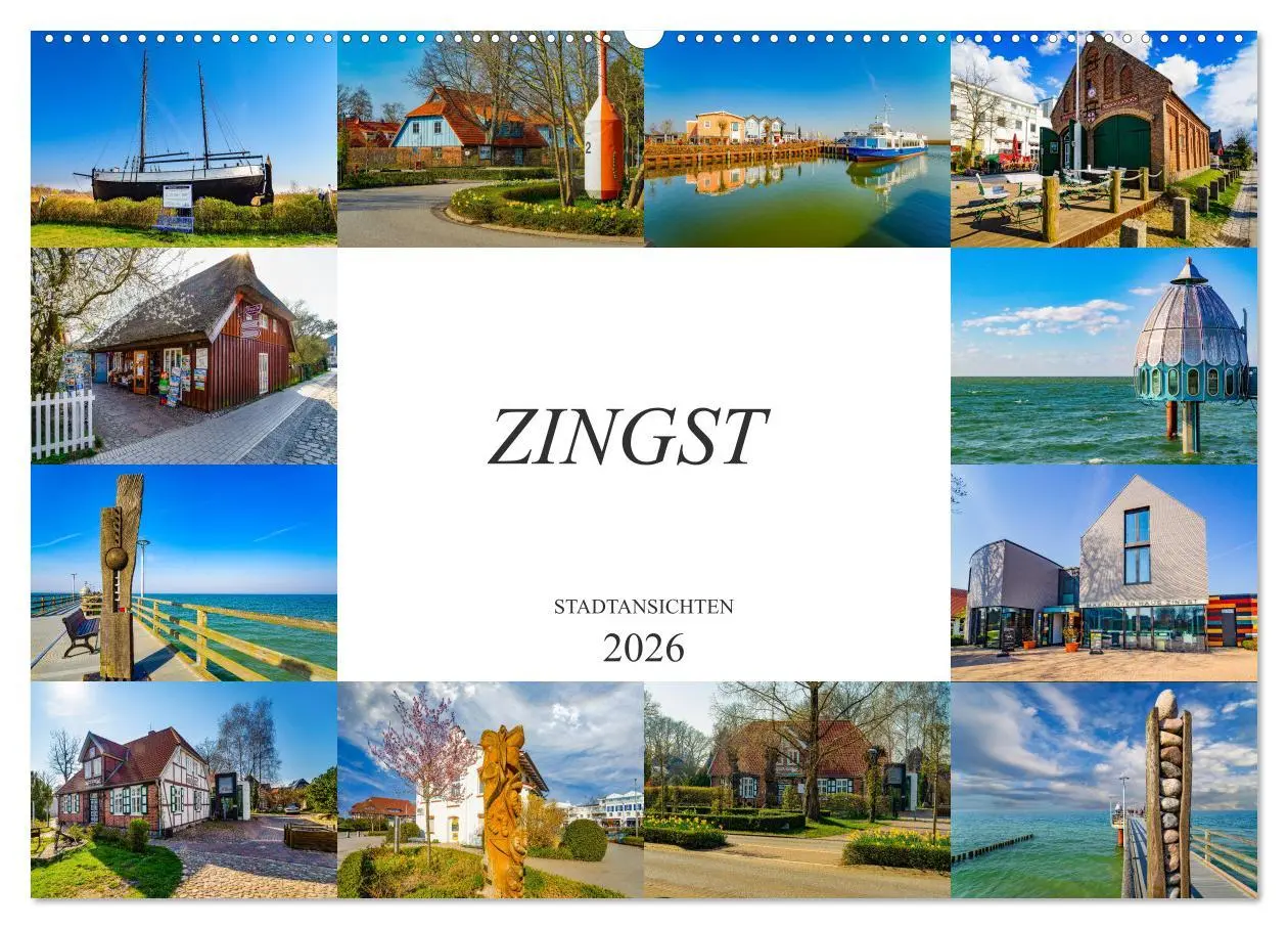 Cover: 9783457794661 | Zingst Stadtansichten (Wandkalender 2026 DIN A2 quer), CALVENDO...