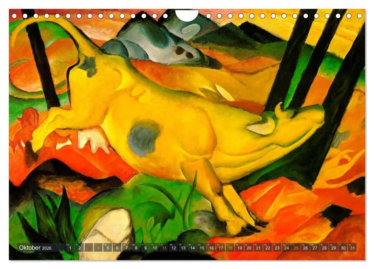 Bild: 9783516714661 | Expressionistische Tierwelten (Wandkalender 2026 DIN A4 quer),...