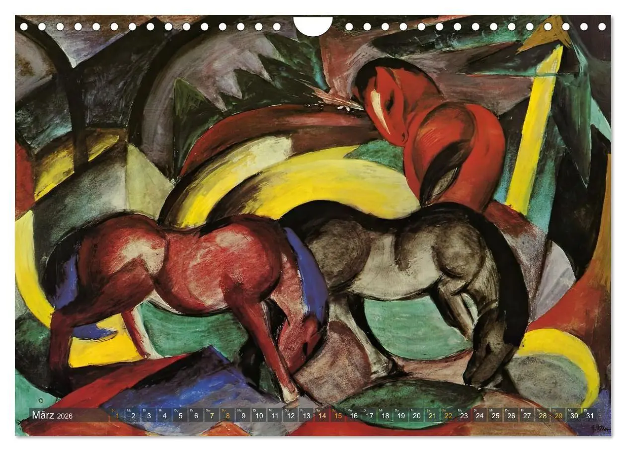Bild: 9783516714661 | Expressionistische Tierwelten (Wandkalender 2026 DIN A4 quer),...
