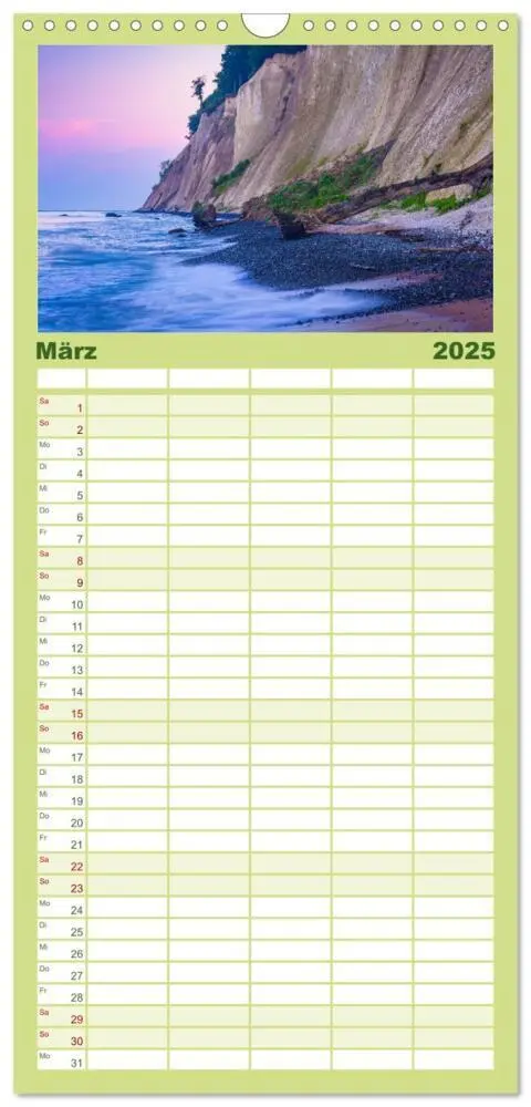 Bild: 9783457094761 | Familienplaner 2025 - Insel Rügen - Malerische Kreideküste mit 5...