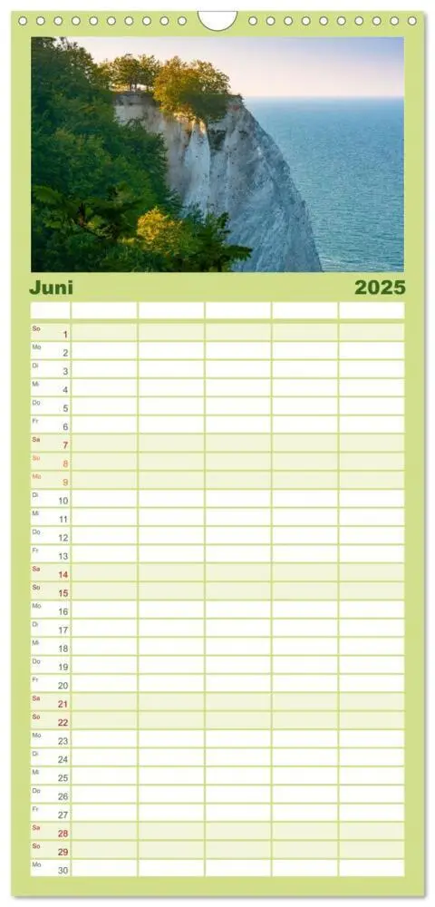 Bild: 9783457094761 | Familienplaner 2025 - Insel Rügen - Malerische Kreideküste mit 5...