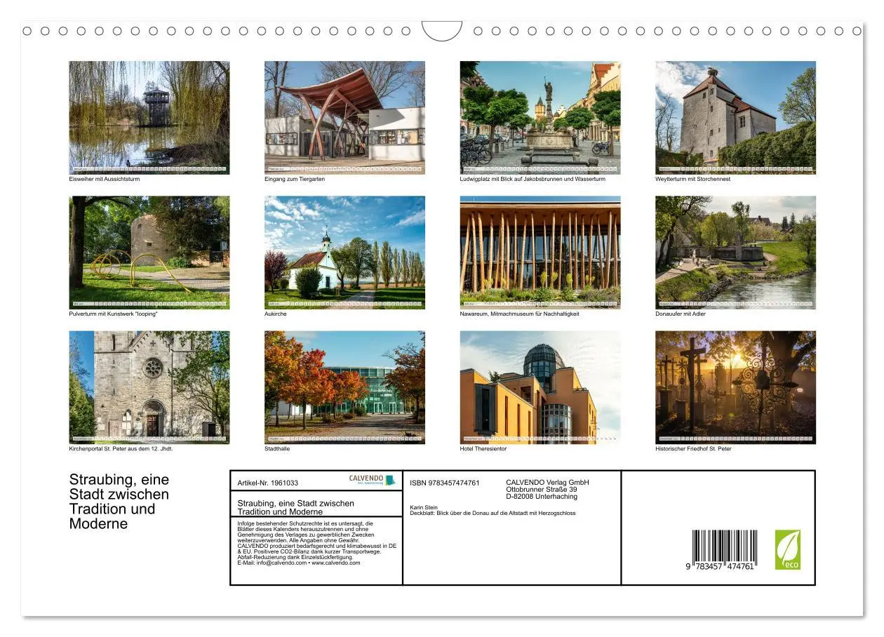 Bild: 9783457474761 | Straubing, eine Stadt zwischen Tradition und Moderne (Wandkalender...