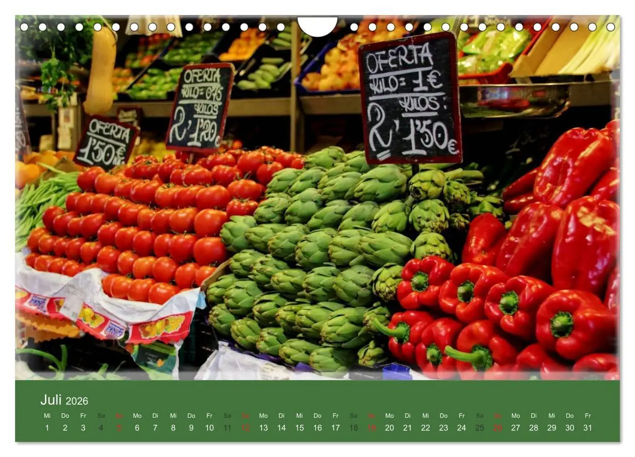 Bild: 9783516014761 | Spanische LebensArt (Wandkalender 2026 DIN A4 quer), CALVENDO...