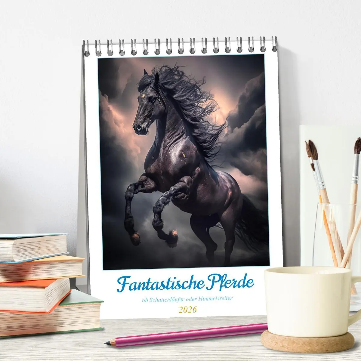 Bild: 9783516324761 | Fantastische Pferde (Tischkalender 2026 DIN A5 hoch), CALVENDO...