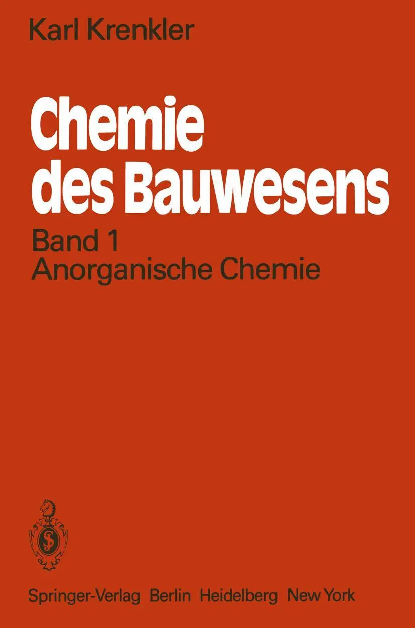 Cover: 9783642814761 | Chemie des Bauwesens | Band 1: Anorganische Chemie | K. Krenkler | xx