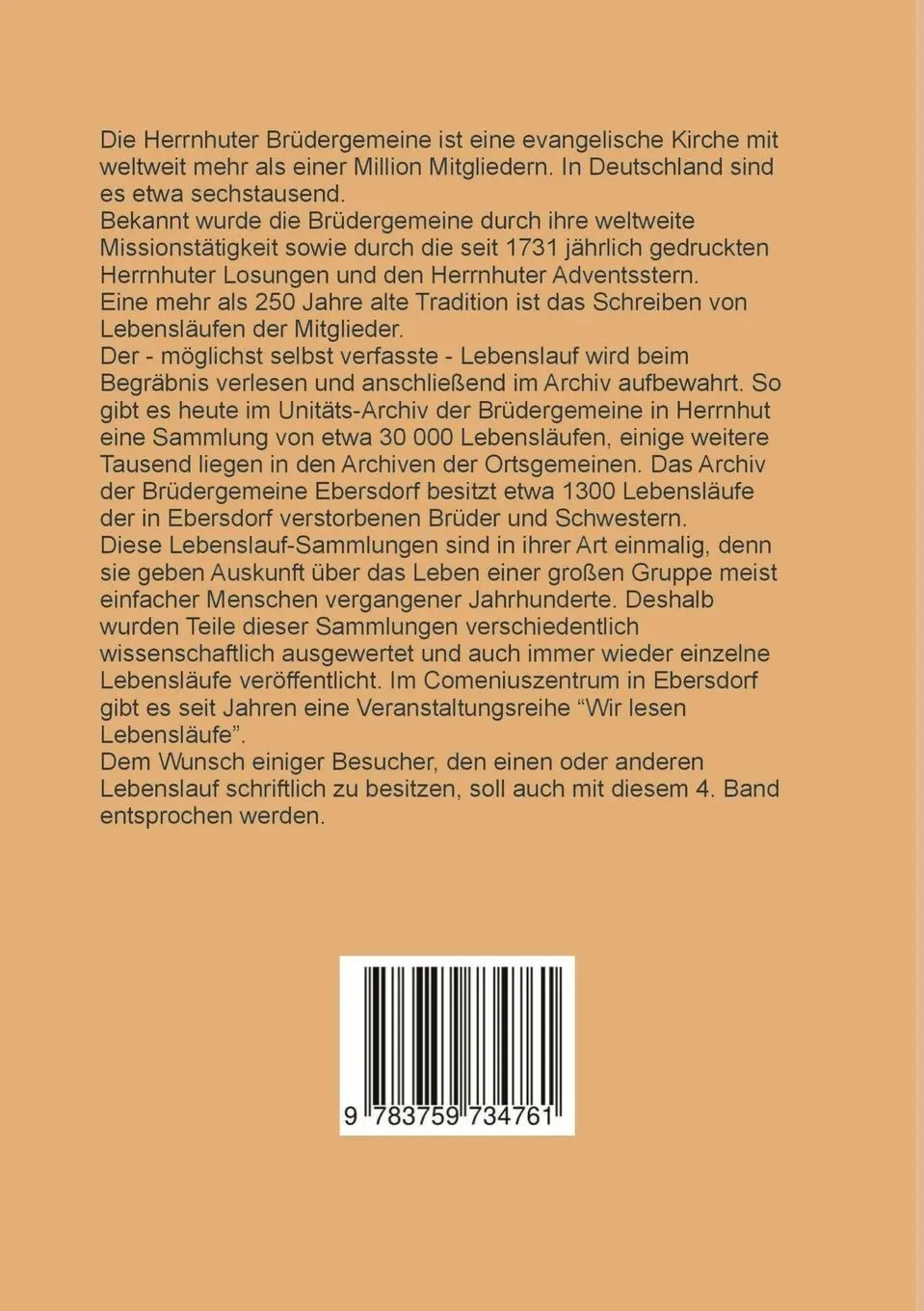 Rückseite: 9783759734761 | Ebersdorfer Lebensläufe Band 4 | Heinz-Dieter Fiedler | Taschenbuch