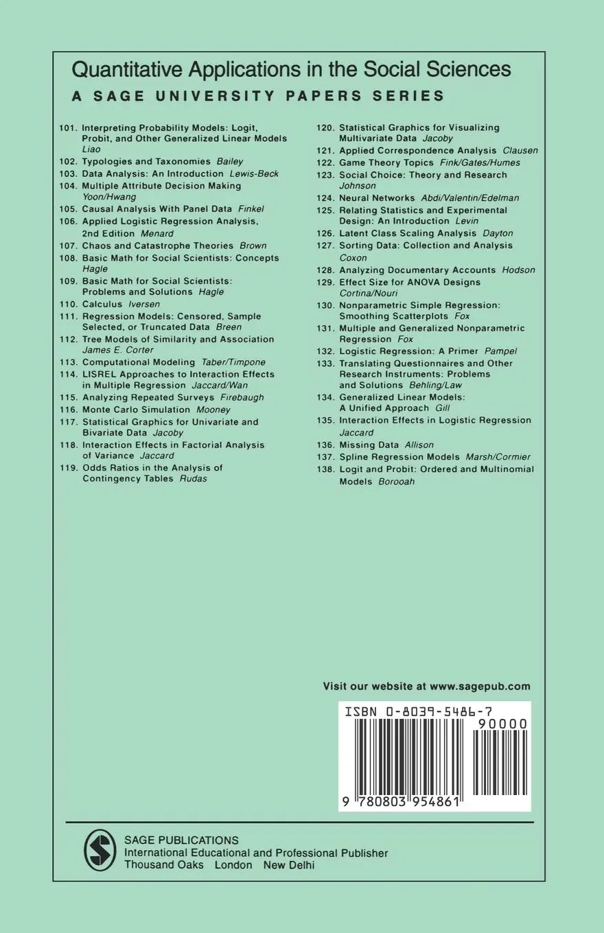 Rückseite: 9780803954861 | Multiple Attribute Decision Making | An Introduction | Yoon (u. a.)