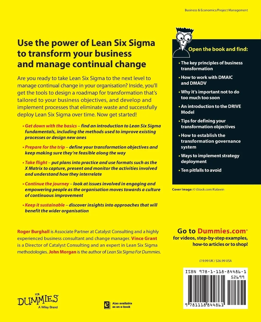 Rückseite: 9781118844861 | Lean Six SIGMA Business Transformation for Dummies | Burghall (u. a.)