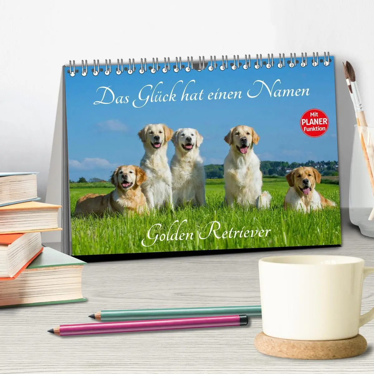 Bild: 9783516004861 | Das Glück hat einen Namen - Golden Retriever (Tischkalender 2026...