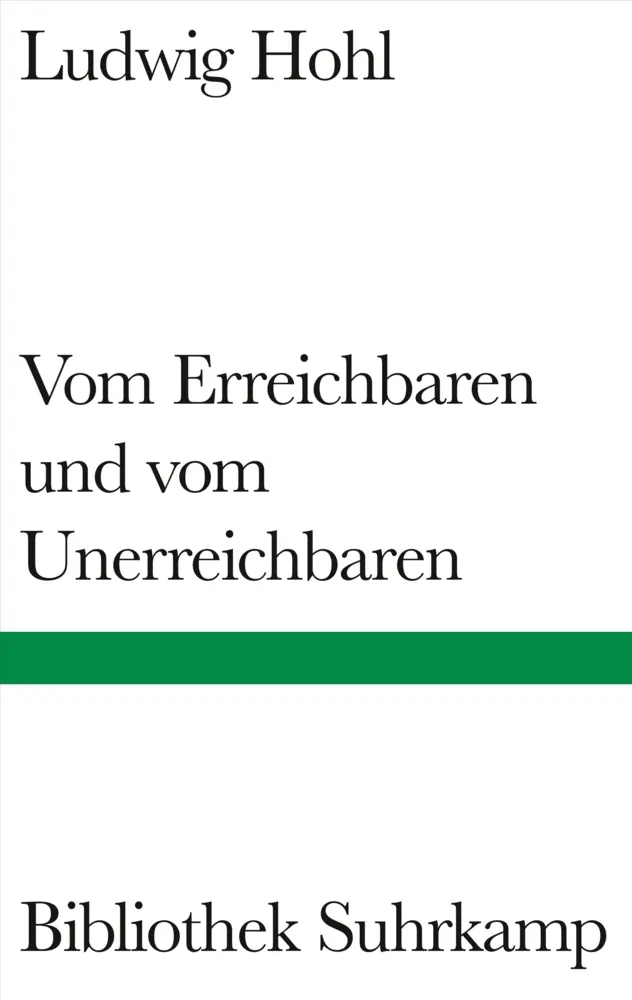 Cover: 9783518224861 | Vom Erreichbaren und vom Unerreichbaren | Ludwig Hohl | Buch | 190 S.