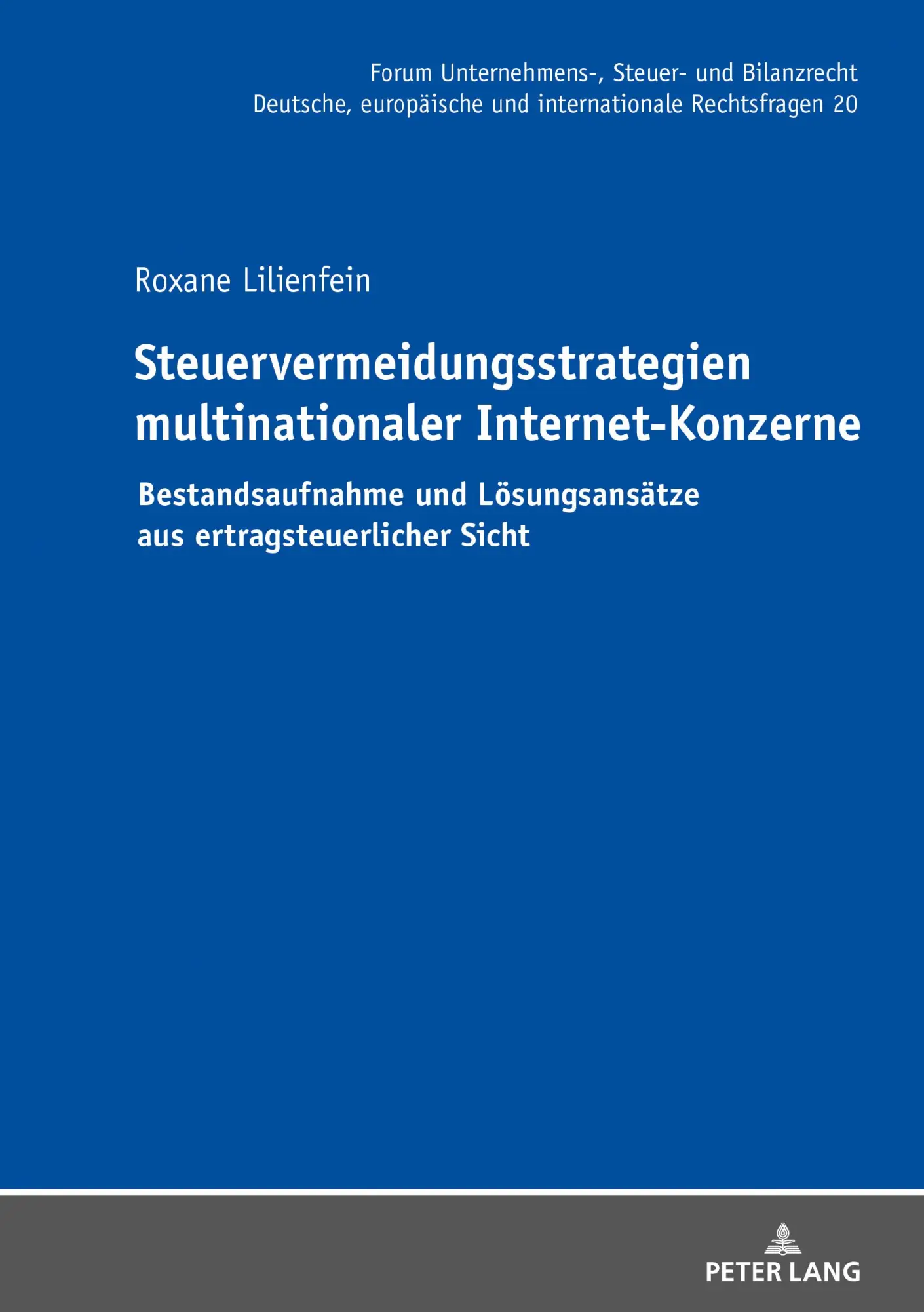 Cover: 9783631844861 | Steuervermeidungsstrategien multinationaler Internet-Konzerne | Buch