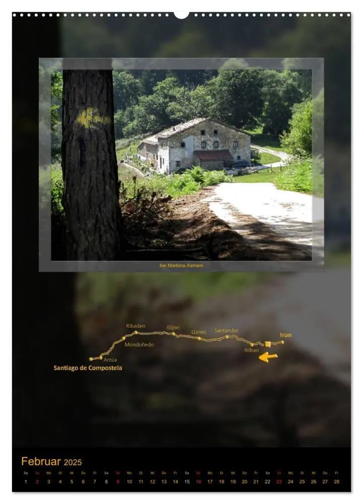 Bild: 9783457074961 | Camino del Norte (Wandkalender 2025 DIN A2 hoch), CALVENDO...