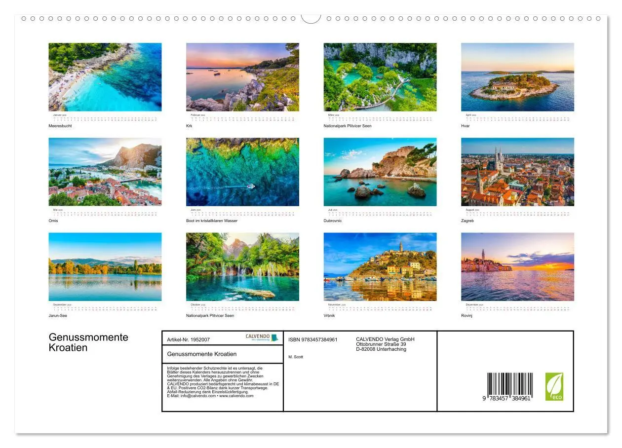 Bild: 9783457384961 | Genussmomente Kroatien (hochwertiger Premium Wandkalender 2026 DIN...