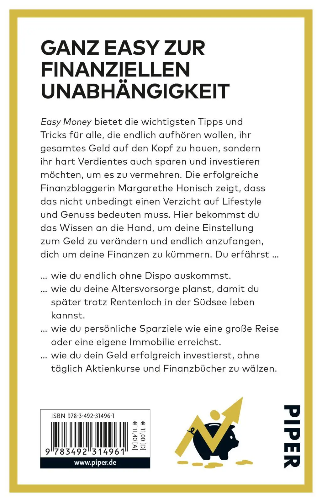 Rückseite: 9783492314961 | Easy Money | Margarethe Honisch | Taschenbuch | 272 S. | Deutsch