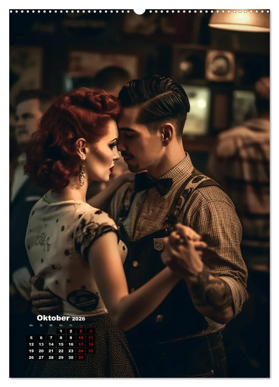Bild: 9783516304961 | Rockabilly (hochwertiger Premium Wandkalender 2026 DIN A2 hoch),...