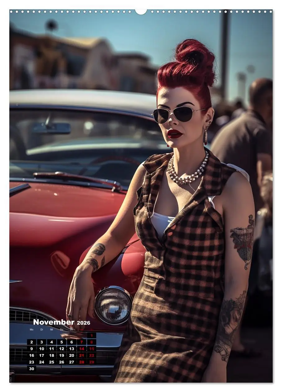 Bild: 9783516304961 | Rockabilly (hochwertiger Premium Wandkalender 2026 DIN A2 hoch),...