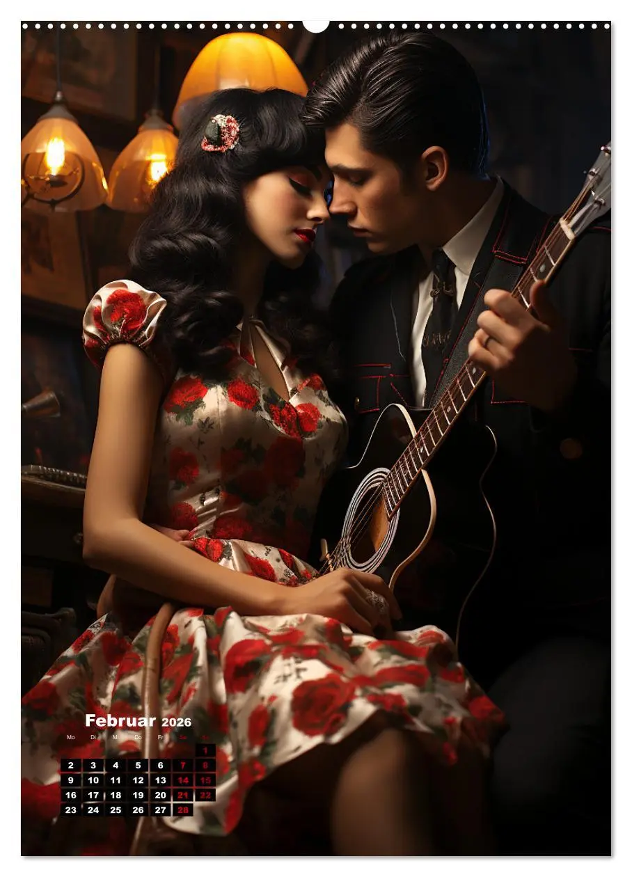 Bild: 9783516304961 | Rockabilly (hochwertiger Premium Wandkalender 2026 DIN A2 hoch),...