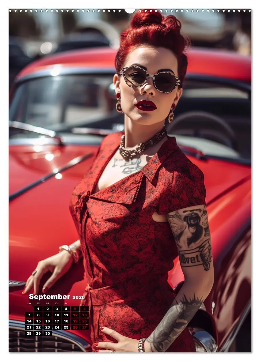 Bild: 9783516304961 | Rockabilly (hochwertiger Premium Wandkalender 2026 DIN A2 hoch),...