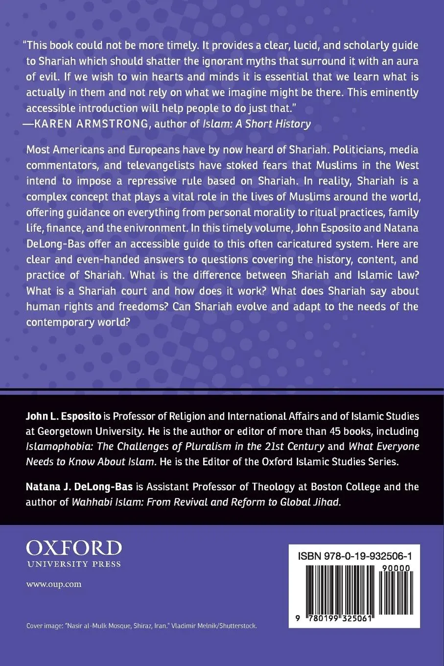 Rückseite: 9780199325061 | Shariah | What Everyone Needs to Know(r) | John L. Esposito (u. a.)