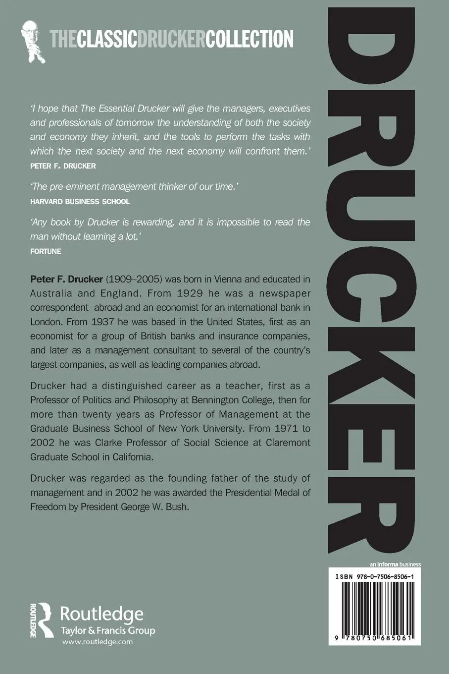 Rückseite: 9780750685061 | The Essential Drucker | Peter Drucker | Taschenbuch | Englisch | 2007