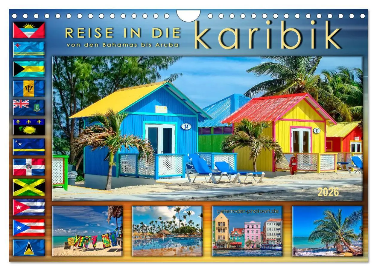 Cover: 9783457895061 | Reise in die Karibik - von den Bahamas bis Aruba (Wandkalender 2026...