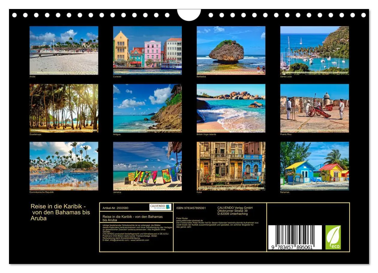 Bild: 9783457895061 | Reise in die Karibik - von den Bahamas bis Aruba (Wandkalender 2026...