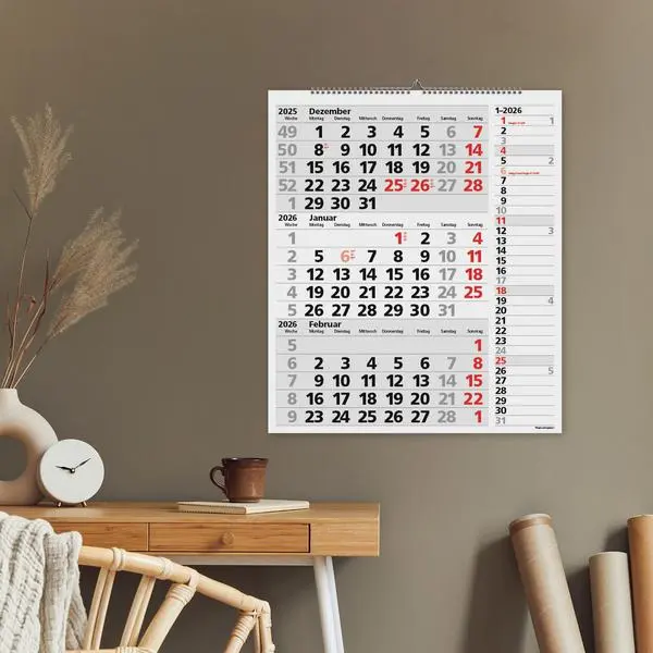 Bild: 9783731885061 | 3-Monats-Planer XL Combi 2026 | Verlag Korsch | Kalender | 12 S.
