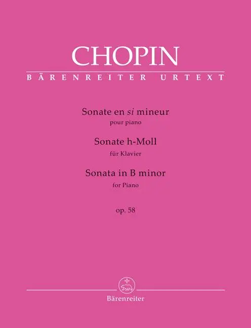 Cover: 9790006565061 | Sonate für Klavier h-Moll op. 58 | Spielpartitur | Frédéric Chopin