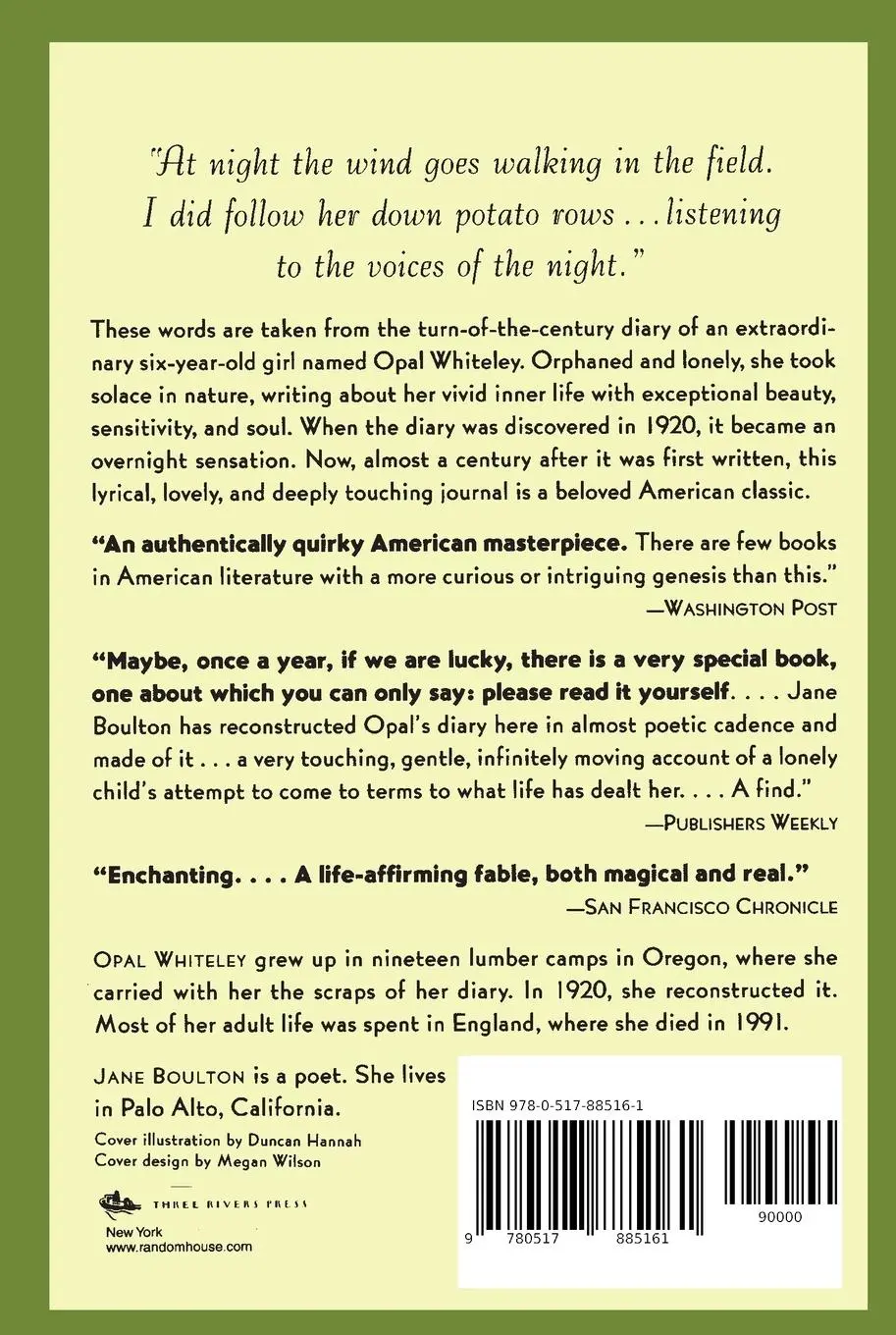 Rückseite: 9780517885161 | Opal | The Journal of an Understanding Heart | Opal Whiteley | Buch