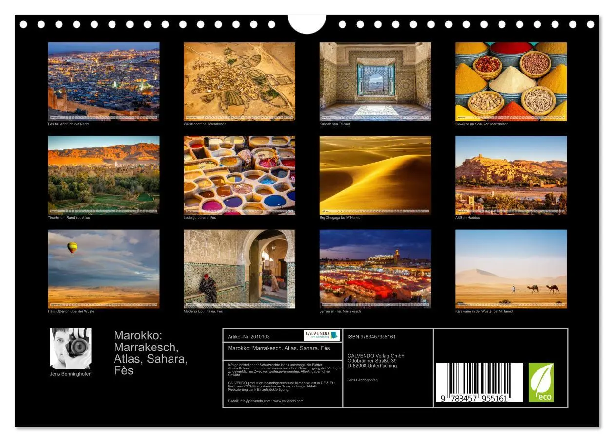 Bild: 9783457955161 | Marokko: Marrakesch, Atlas, Sahara, Fès (Wandkalender 2026 DIN A4...