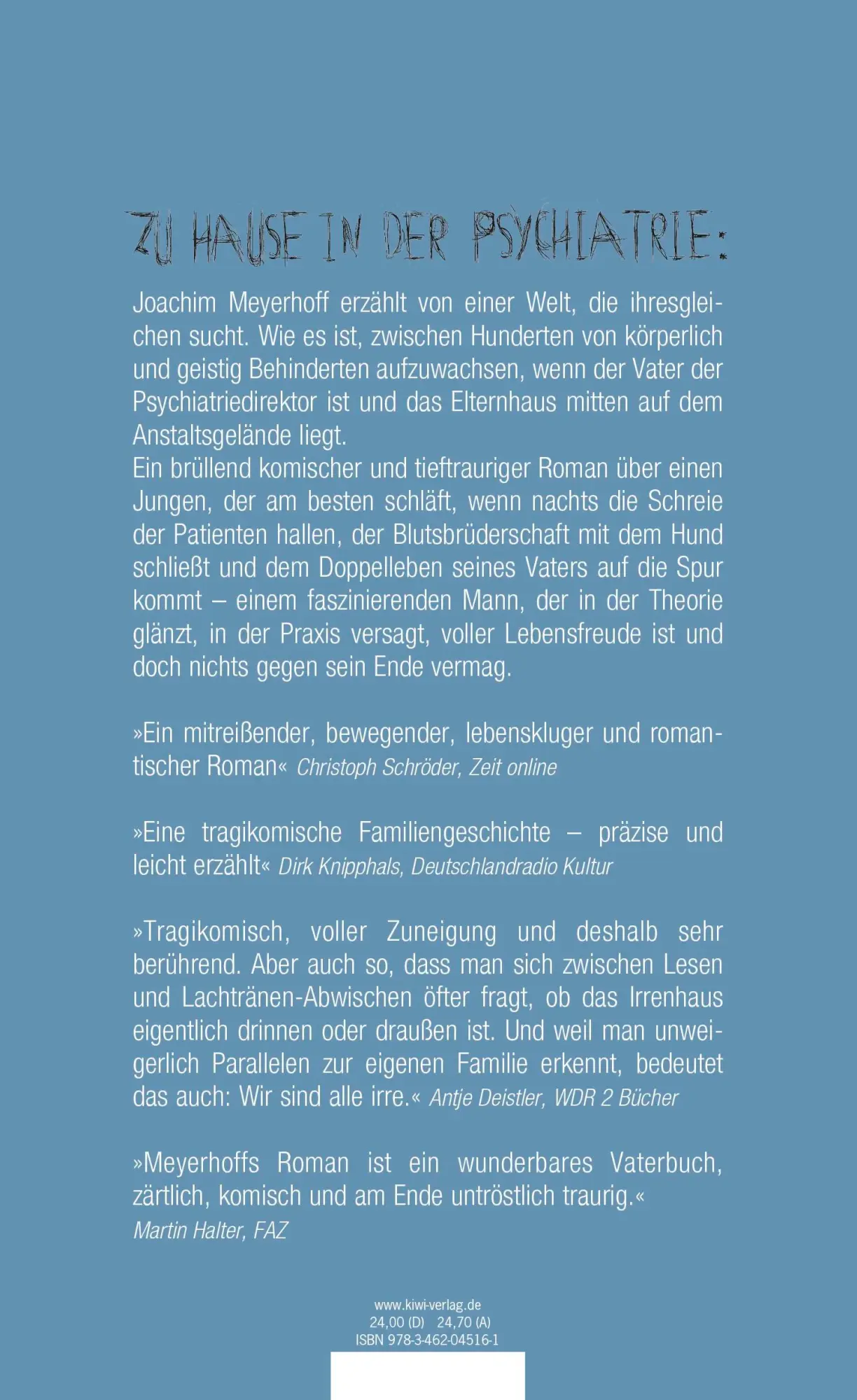 Rückseite: 9783462045161 | Wann wird es endlich wieder so, wie es nie war | Roman | Meyerhoff