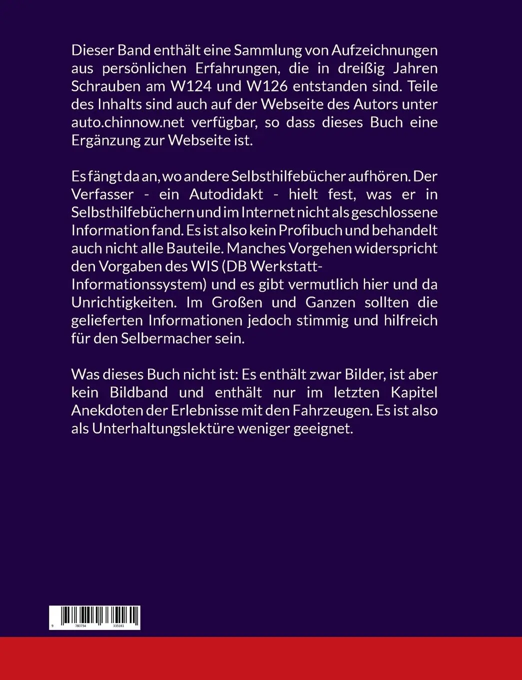 Rückseite: 9783754335161 | Schrauben an alten Benzen | André Chinnow | Taschenbuch | Paperback
